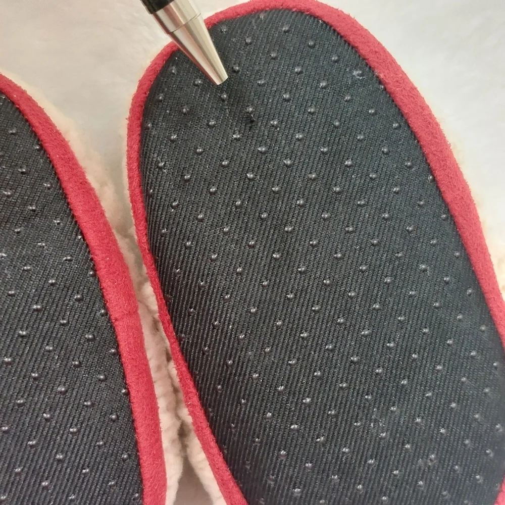 DEARFOAMS INFANT BABY BEAR RED SHERPA FAMILY HOLIDAY CHRISTMAS SLIPPERS SIZE 6-9